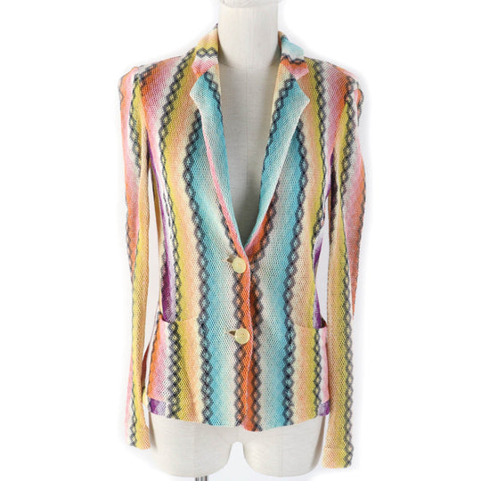 Missoni Jacket Main: 90% cotton, Main: 10% nylon multicolor Women 40 Used Authentic