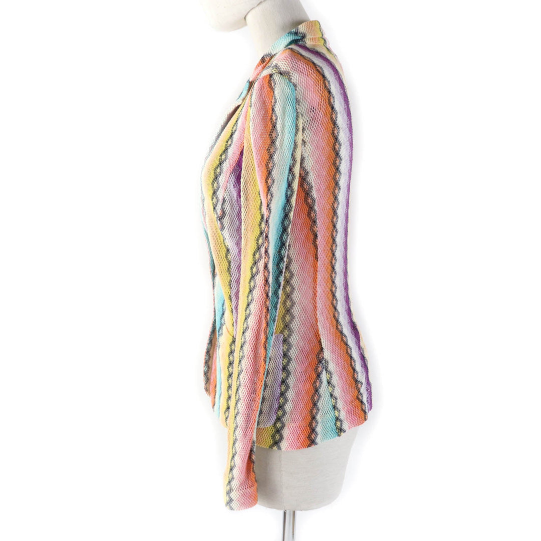Missoni Jacket Main: 90% cotton, Main: 10% nylon multicolor Women 40 Used Authentic
