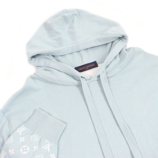 LOUIS VUITTON Hoodie Main: 100% cotton Light blue mens XL Used Authentic