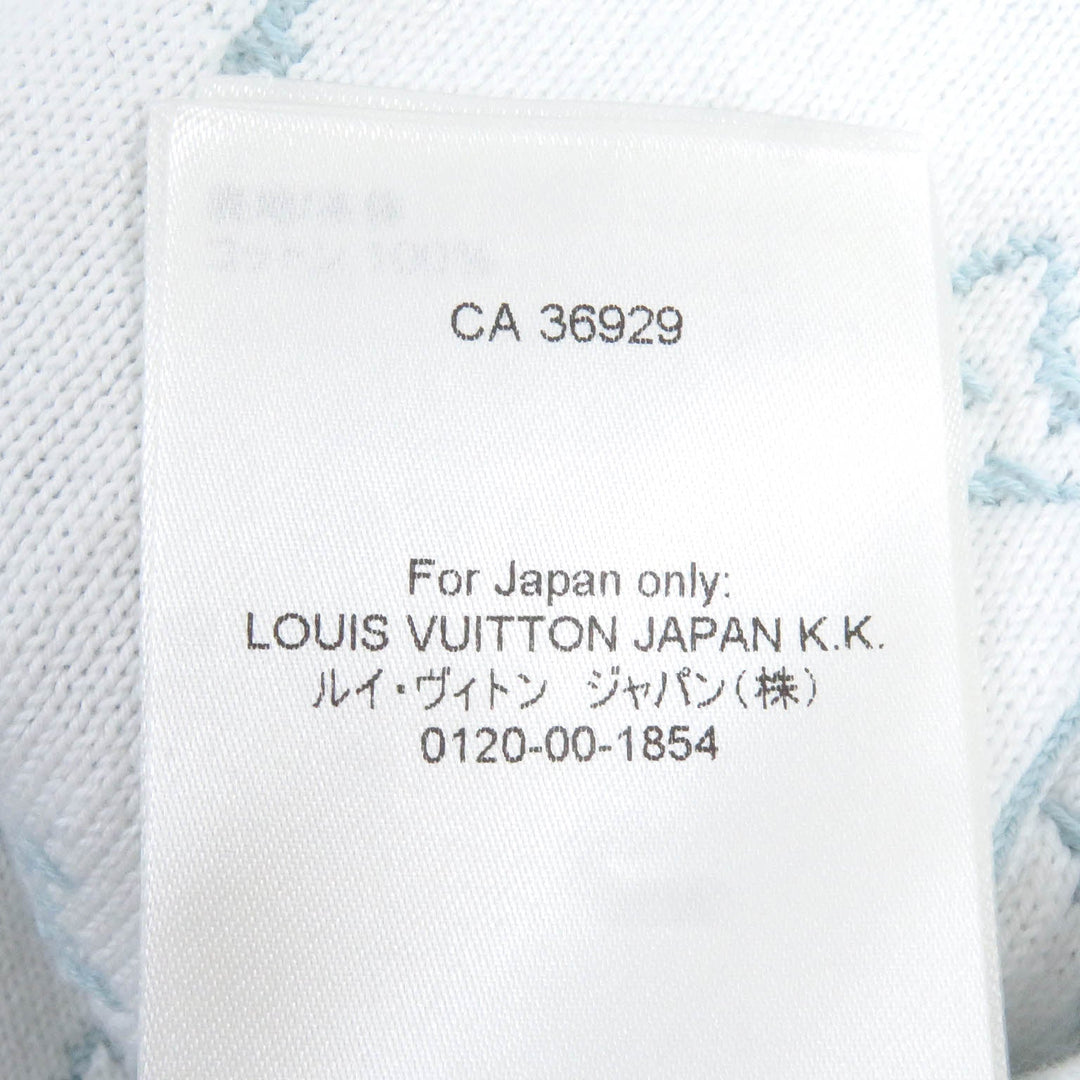 LOUIS VUITTON Hoodie Main: 100% cotton Light blue mens XL Used Authentic