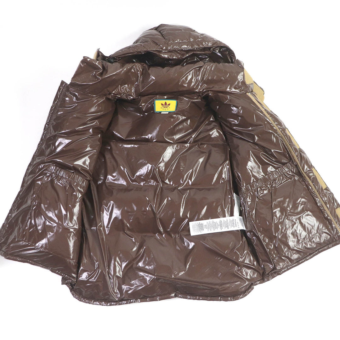 GUCCI Down vest 713715 Main: 100% nylon, Filling: 90% down, Filling: 10% feather, Partial: 100% polyester Brown mens 44 Used Authentic