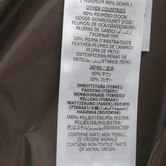 GUCCI Down vest 713715 Main: 100% nylon, Filling: 90% down, Filling: 10% feather, Partial: 100% polyester Brown mens 44 Used Authentic