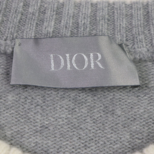 Dior HOMME sweater 313M660AT516 Main: 75% wool, Main: 25% cashmere, Part: 100% polyester gray DIOR BY ERL mens XXL Used Authentic