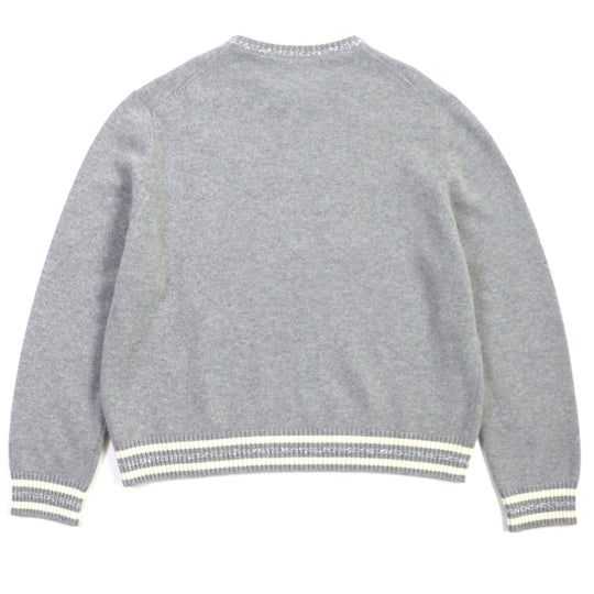 Dior HOMME sweater 313M660AT516 Main: 75% wool, Main: 25% cashmere, Part: 100% polyester gray DIOR BY ERL mens XXL Used Authentic