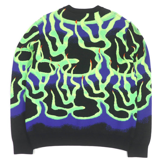 LOUIS VUITTON knit HNN11W Main: 100% wool multicolor mens M Used Authentic