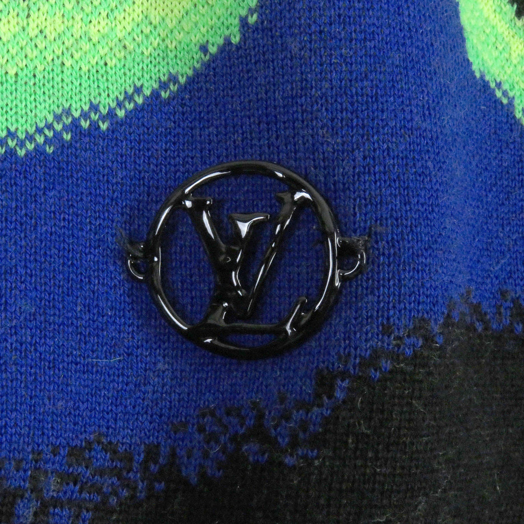 LOUIS VUITTON knit HNN11W Main: 100% wool multicolor mens M Used Authentic
