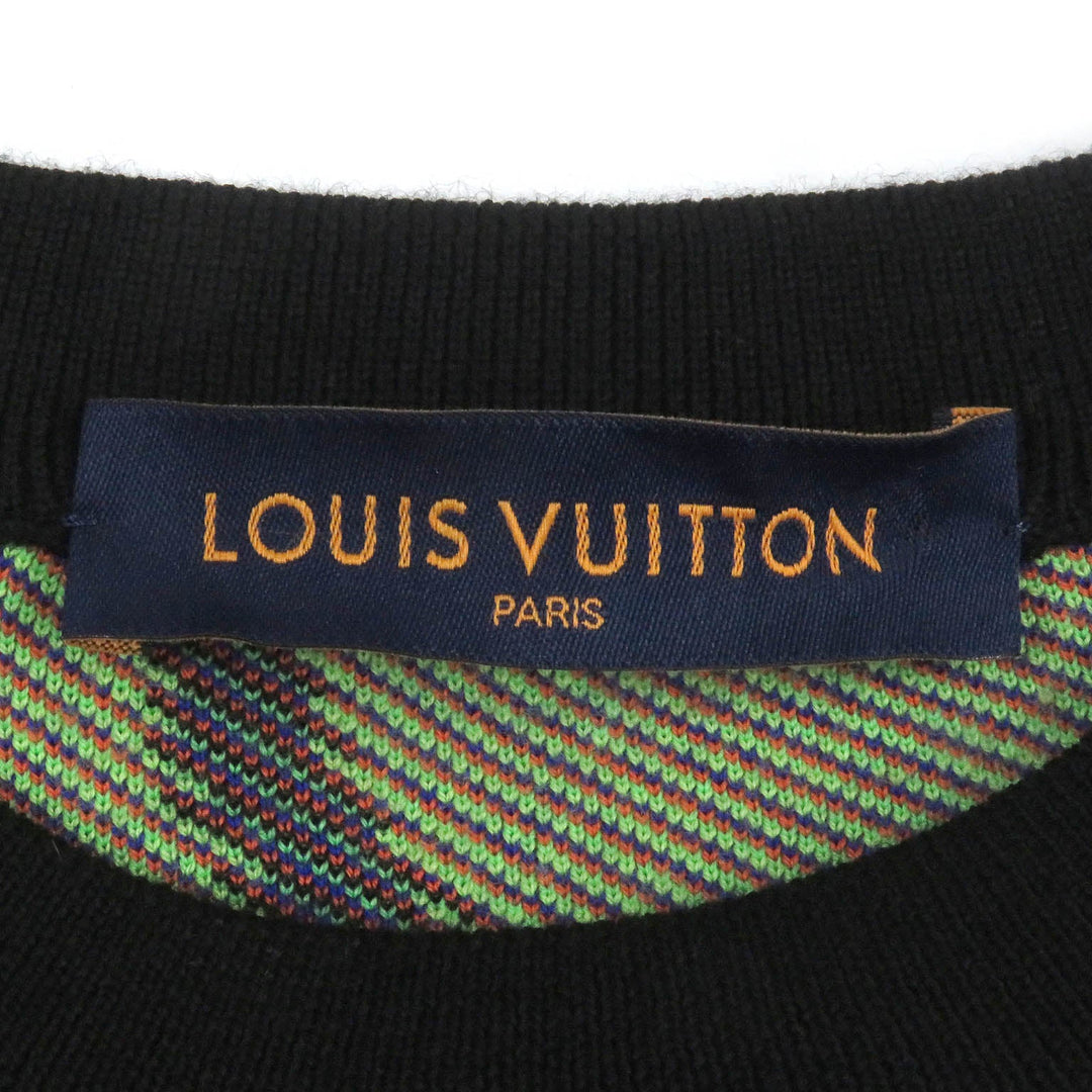 LOUIS VUITTON knit HNN11W Main: 100% wool multicolor mens M Used Authentic
