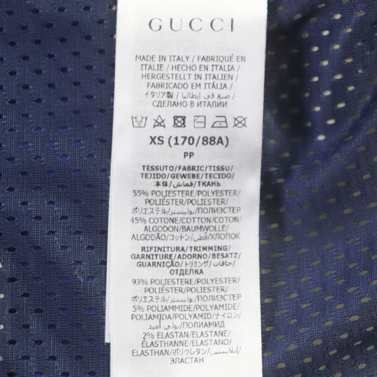GUCCI Track jacket 683516 Main: 55% polyester, Main: 45% cotton, Part: 93% polyester, Part: 5% nylon, Part: 2% polyurethane blue beige red TIGER mens XS Used Authentic