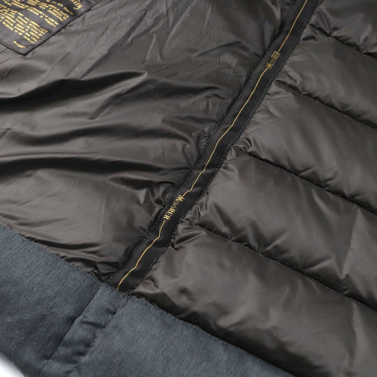 MOORER Down jacket Outer material: 98% polyester, 2% polyurethane, 52% wool, 27% rayon, 21% nylon gray OREGON-JE mens 44 Used Authentic