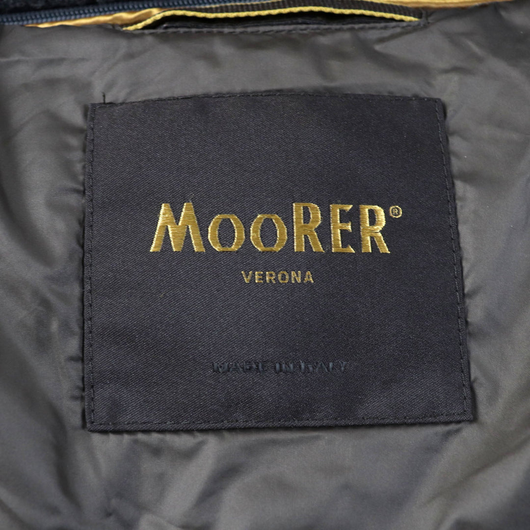 MOORER Down jacket Outer material: 98% polyester, 2% polyurethane, 52% wool, 27% rayon, 21% nylon gray OREGON-JE mens 44 Used Authentic