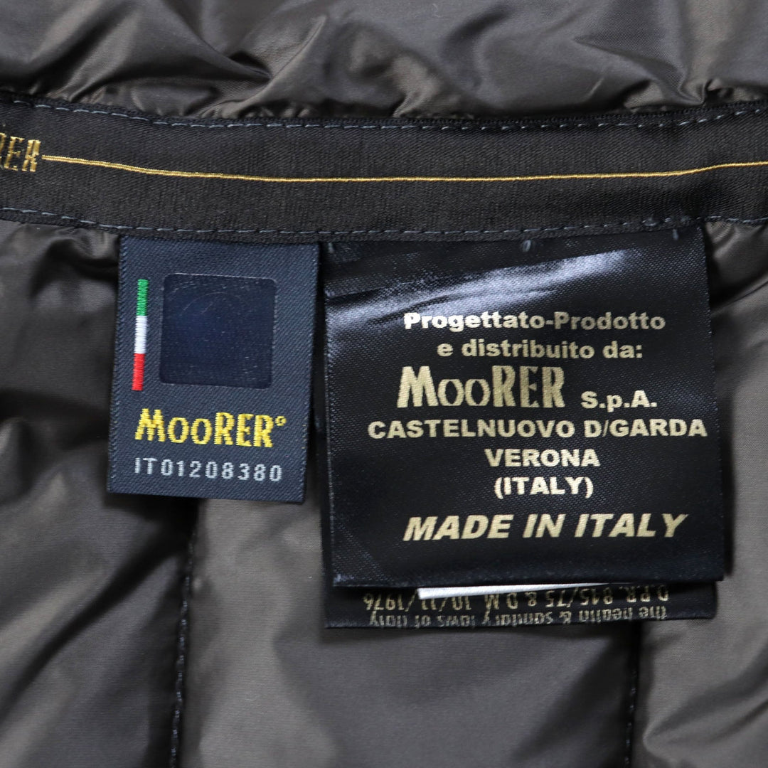 MOORER Down jacket Outer material: 98% polyester, 2% polyurethane, 52% wool, 27% rayon, 21% nylon gray OREGON-JE mens 44 Used Authentic
