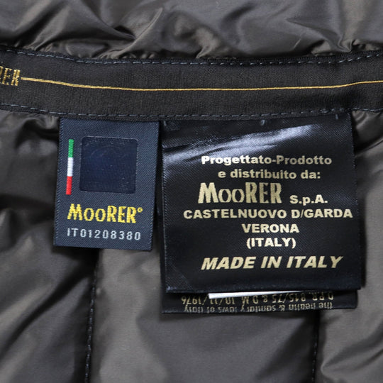 MOORER Down jacket Outer material: 98% polyester, 2% polyurethane, 52% wool, 27% rayon, 21% nylon gray OREGON-JE mens 44 Used Authentic