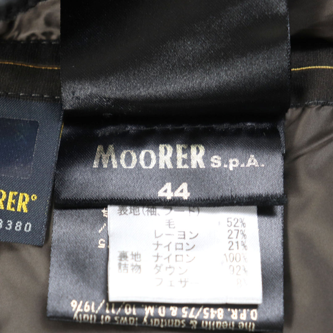 MOORER Down jacket Outer material: 98% polyester, 2% polyurethane, 52% wool, 27% rayon, 21% nylon gray OREGON-JE mens 44 Used Authentic