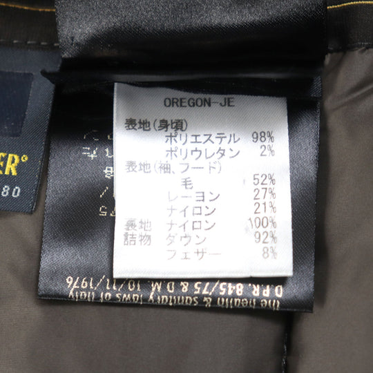 MOORER Down jacket Outer material: 98% polyester, 2% polyurethane, 52% wool, 27% rayon, 21% nylon gray OREGON-JE mens 44 Used Authentic