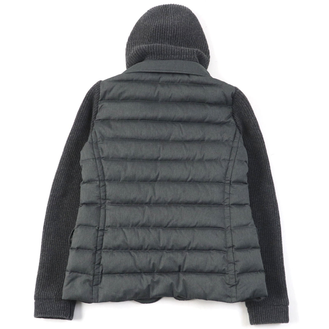 MOORER Down jacket Outer material: 98% polyester, 2% polyurethane, 52% wool, 27% rayon, 21% nylon gray OREGON-JE mens 44 Used Authentic