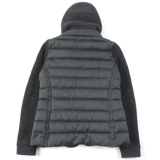 MOORER Down jacket Outer material: 98% polyester, 2% polyurethane, 52% wool, 27% rayon, 21% nylon gray OREGON-JE mens 44 Used Authentic