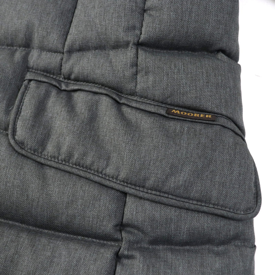 MOORER Down jacket Outer material: 98% polyester, 2% polyurethane, 52% wool, 27% rayon, 21% nylon gray OREGON-JE mens 44 Used Authentic