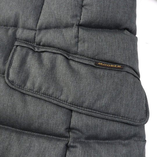 MOORER Down jacket Outer material: 98% polyester, 2% polyurethane, 52% wool, 27% rayon, 21% nylon gray OREGON-JE mens 44 Used Authentic