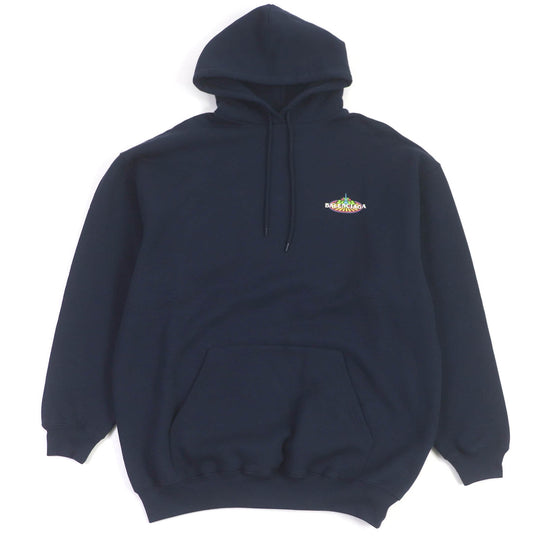 BALENCIAGA Hoodie 578135 Main: 100% cotton Navy mens XS Used Authentic