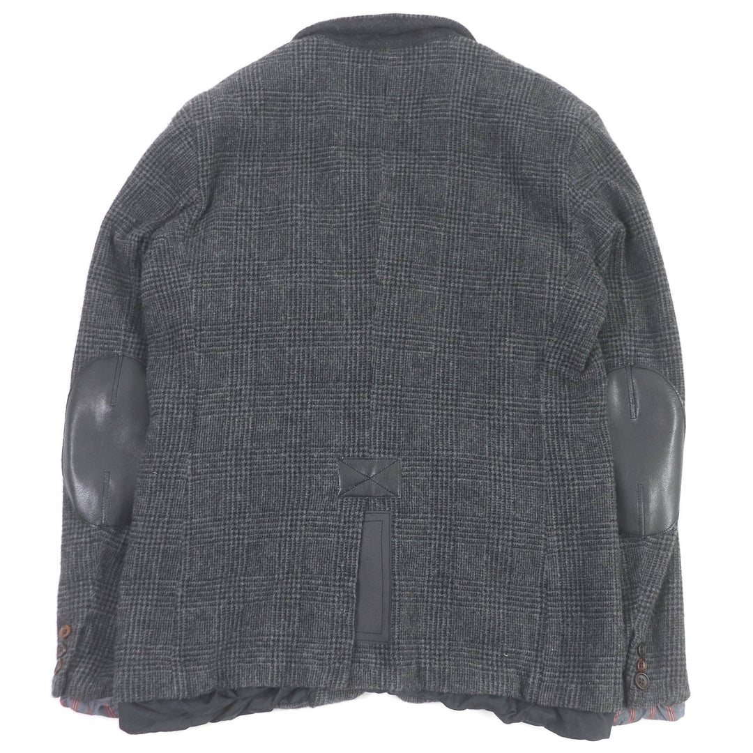 eYe COMME des GARCONS JUNYA WATANABE MAN tailored jacket WL-J009 Outer: 90% wool, Outer: 10% nylon, Lining: 100% cupra, Part: synthetic leather, Part: 50% polyester gray mens L Used Authentic