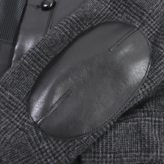 eYe COMME des GARCONS JUNYA WATANABE MAN tailored jacket WL-J009 Outer: 90% wool, Outer: 10% nylon, Lining: 100% cupra, Part: synthetic leather, Part: 50% polyester gray mens L Used Authentic
