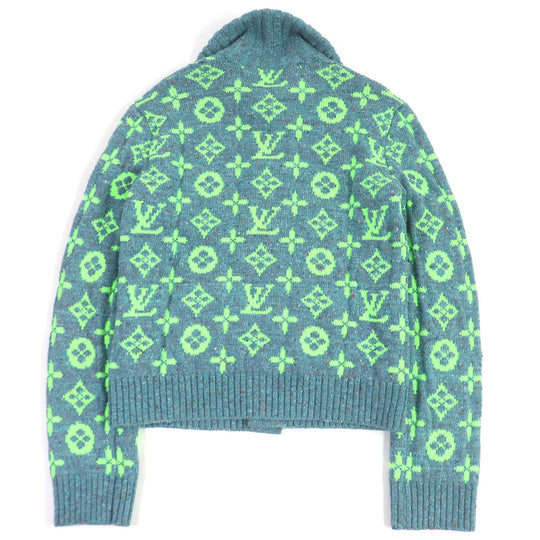 LOUIS VUITTON cardigan HMN83W Main: 76% wool, 24% polyamide Blue type mens S Used Authentic