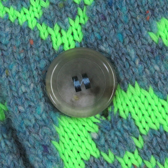 LOUIS VUITTON cardigan HMN83W Main: 76% wool, 24% polyamide Blue type mens S Used Authentic