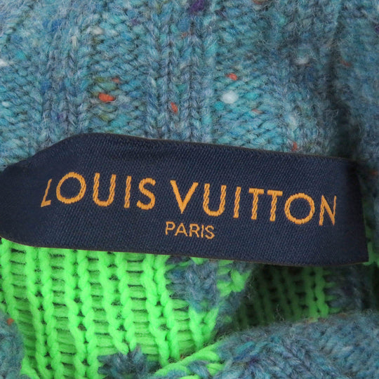 LOUIS VUITTON cardigan HMN83W Main: 76% wool, 24% polyamide Blue type mens S Used Authentic