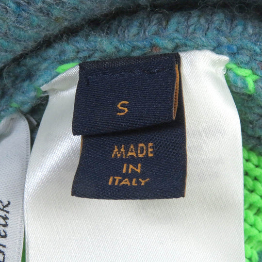 LOUIS VUITTON cardigan HMN83W Main: 76% wool, 24% polyamide Blue type mens S Used Authentic