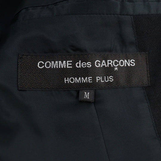 COMME des GARCONS HOMME PLUS coat PL-J029 Main: 100% wool, Lining: 100% cupra, Part: 100% acrylic, Part: 55% acrylic, Part: 45% polyester black Faux fur docking tailored coat mens M Used Authentic