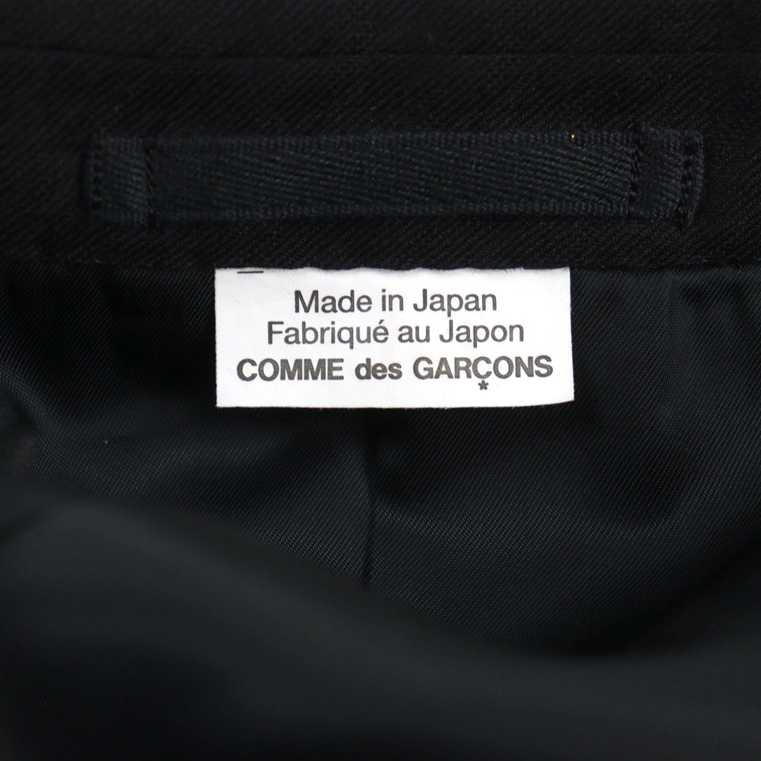 COMME des GARCONS HOMME PLUS coat PL-J029 Main: 100% wool, Lining: 100% cupra, Part: 100% acrylic, Part: 55% acrylic, Part: 45% polyester black Faux fur docking tailored coat mens M Used Authentic