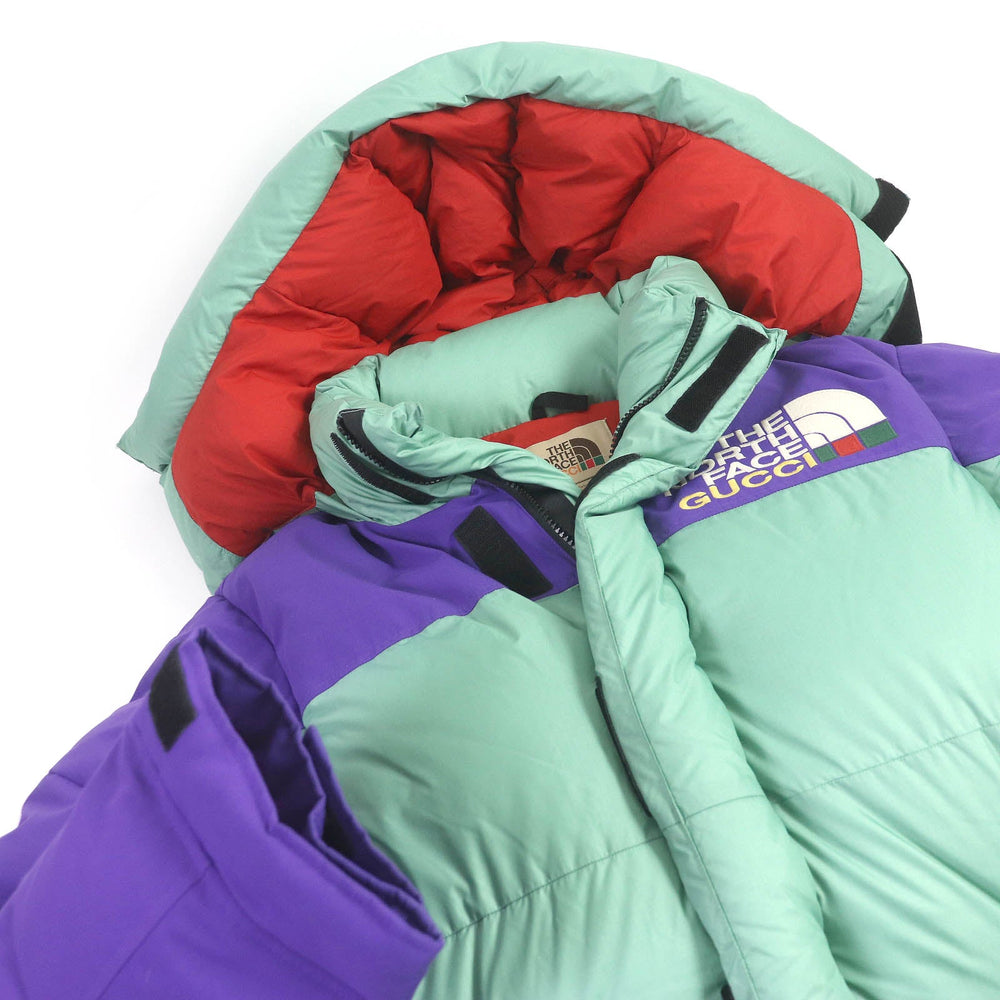 GUCCI Down jacket 663895 Main: 100% nylon, Filling: 85% down, Filling: 15% feather, Part: polyurethane, Part: polyester multicolor mens S Used Authentic