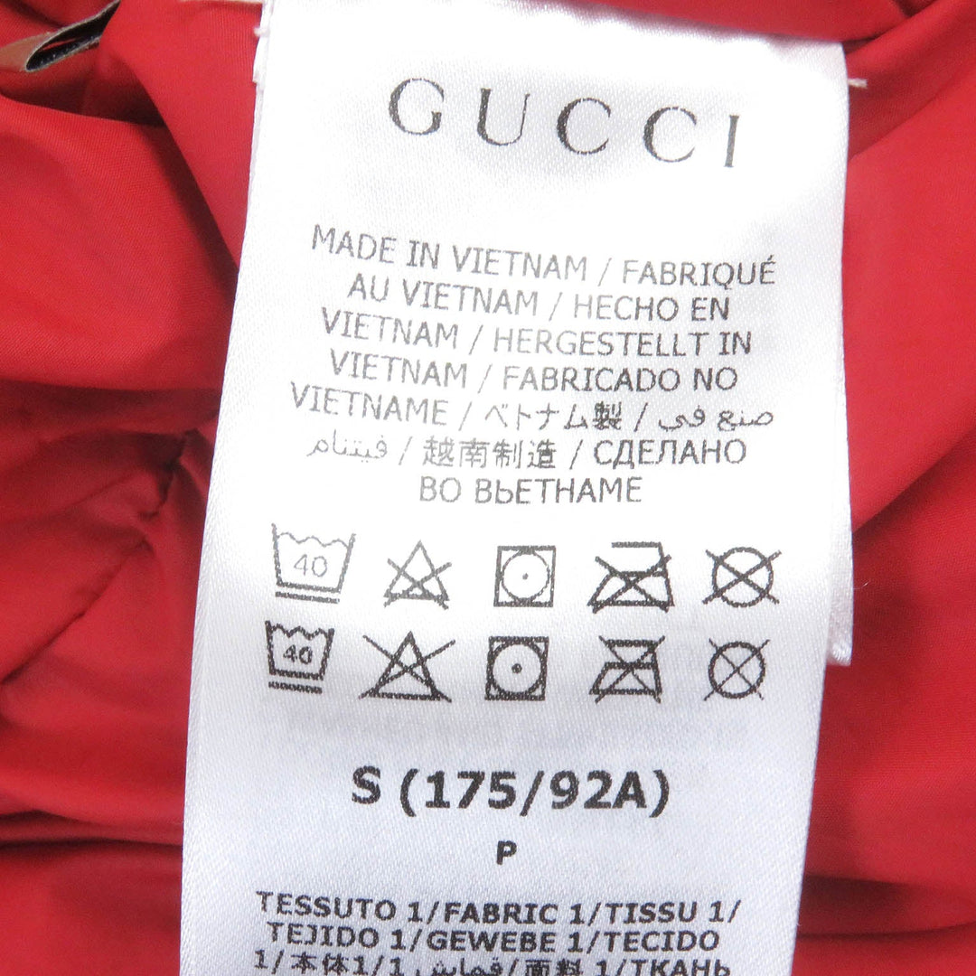 GUCCI Down jacket 663895 Main: 100% nylon, Filling: 85% down, Filling: 15% feather, Part: polyurethane, Part: polyester multicolor mens S Used Authentic