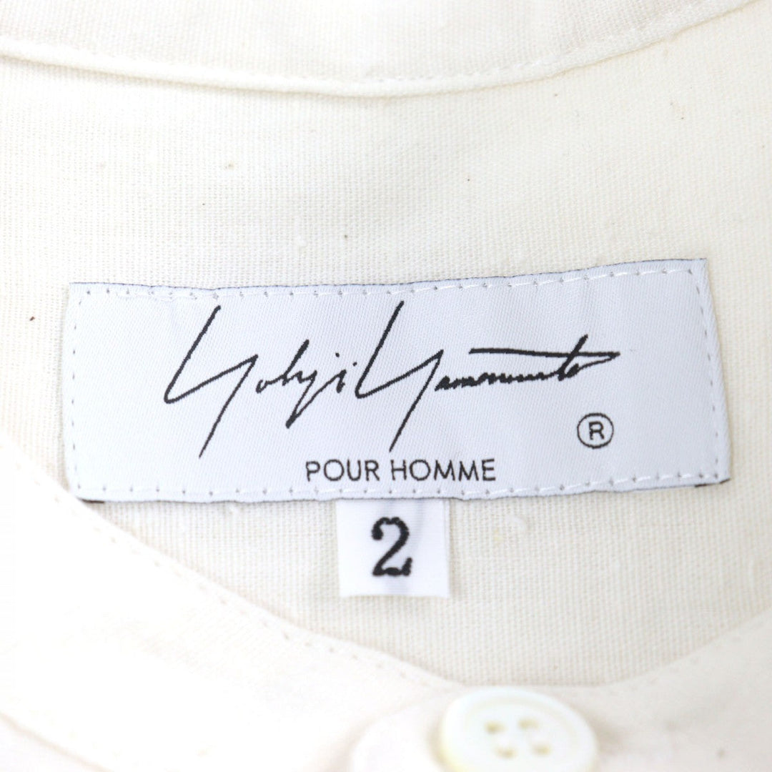 Yohji Yamamoto POUR HOMME Long sleeve shirt HZ-B28-046 Main: 100% cotton natural mens 2 Used Authentic
