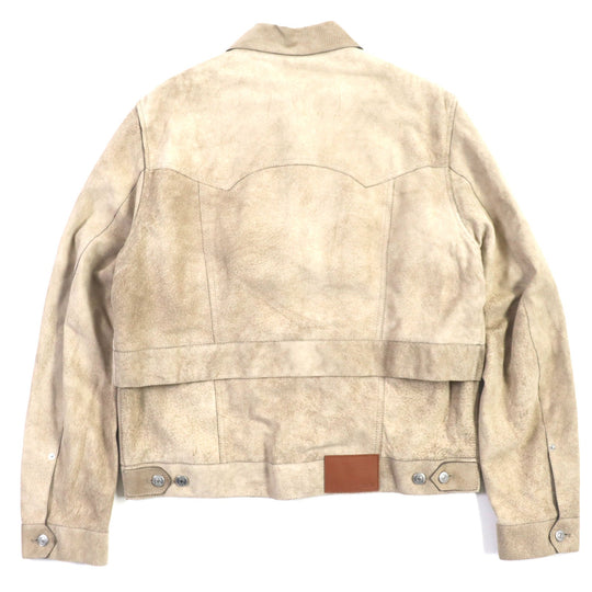 Dior HOMME leather jacket 283L417A0591 Outer: 100% sheepskin, Lining: 100% cupra, Part: 100% cowhide beige mens 50 Used Authentic