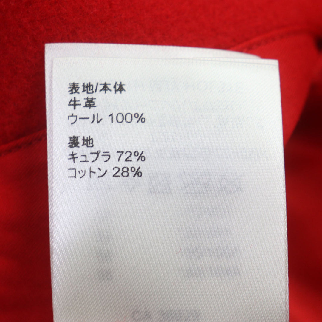 LOUIS VUITTON Jacket HOL31E Main: Cowhide, Main: 100% wool, Lining: 72% cupra, 28% cotton Red white mens 58 Used Authentic
