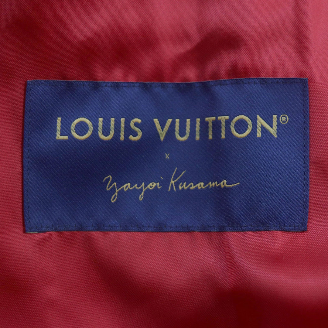 LOUIS VUITTON Jacket HOL31E Main: Cowhide, Main: 100% wool, Lining: 72% cupra, 28% cotton Red white mens 58 Used Authentic