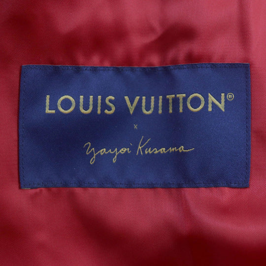 LOUIS VUITTON Jacket HOL31E Main: Cowhide, Main: 100% wool, Lining: 72% cupra, 28% cotton Red white mens 58 Used Authentic