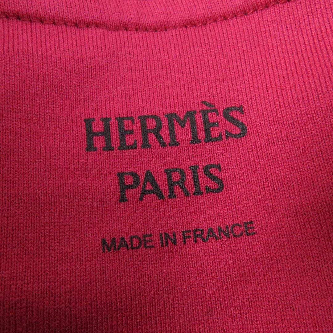 HERMES one piece Main: 100% cotton Pink type DELLA CAVALLERIA Women 34 Used Authentic