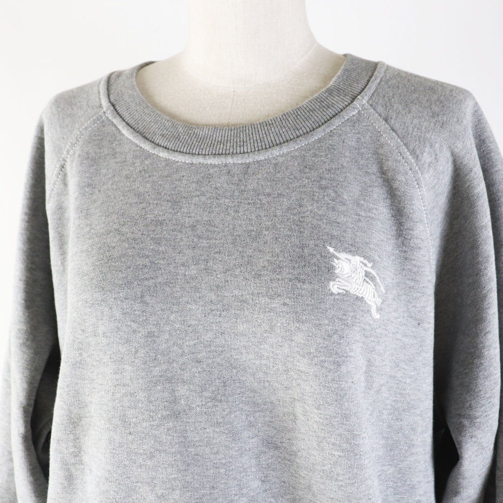 BURBERRY sweat 8035615 Main: 80% cotton, Main: 20% polyester, Part: 98% cotton, Part: 2% polyurethane gray Women XL Used Authentic
