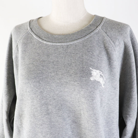 BURBERRY sweat 8035615 Main: 80% cotton, Main: 20% polyester, Part: 98% cotton, Part: 2% polyurethane gray Women XL Used Authentic
