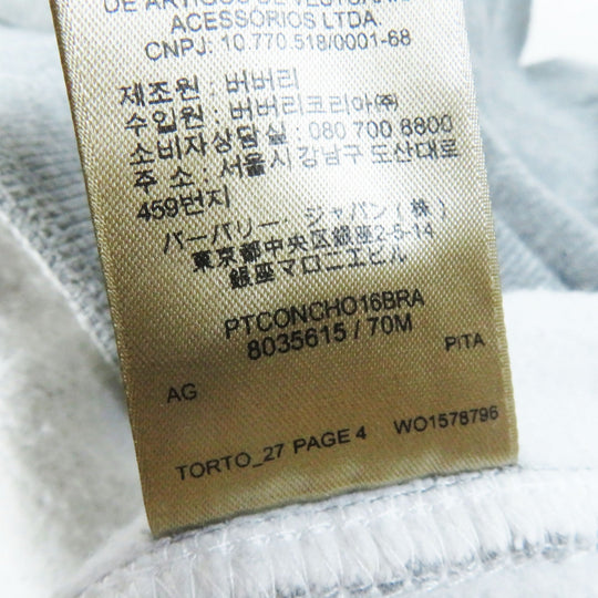 BURBERRY sweat 8035615 Main: 80% cotton, Main: 20% polyester, Part: 98% cotton, Part: 2% polyurethane gray Women XL Used Authentic