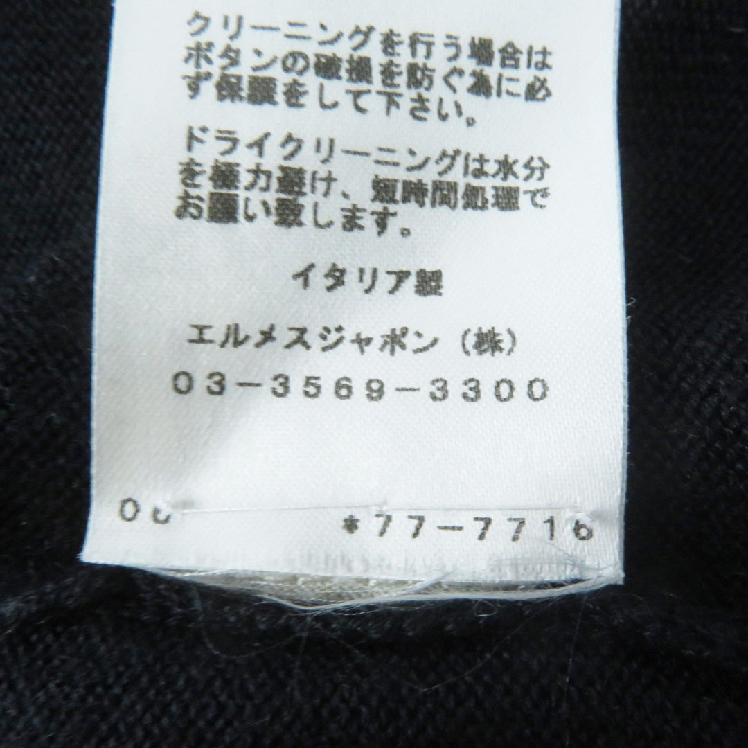 HERMES cardigan Main: 50% cashmere, Main: 50% silk Dark navy Women 36 Used Authentic
