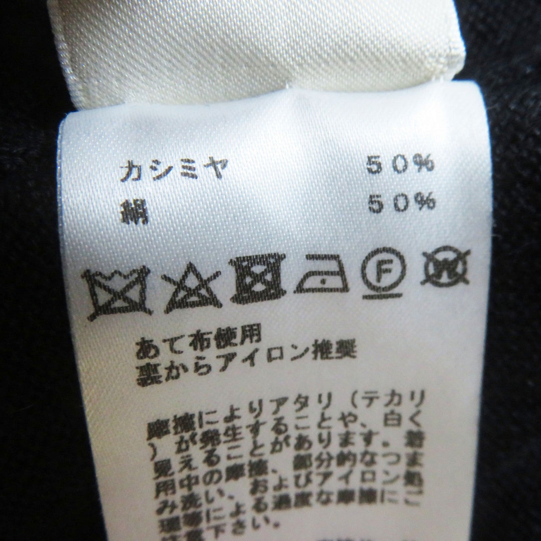 HERMES cardigan Main: 50% cashmere, Main: 50% silk Dark navy Women 36 Used Authentic