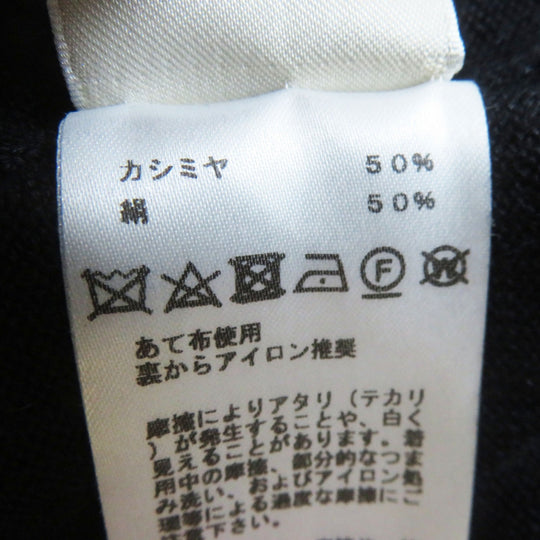 HERMES cardigan Main: 50% cashmere, Main: 50% silk Dark navy Women 36 Used Authentic