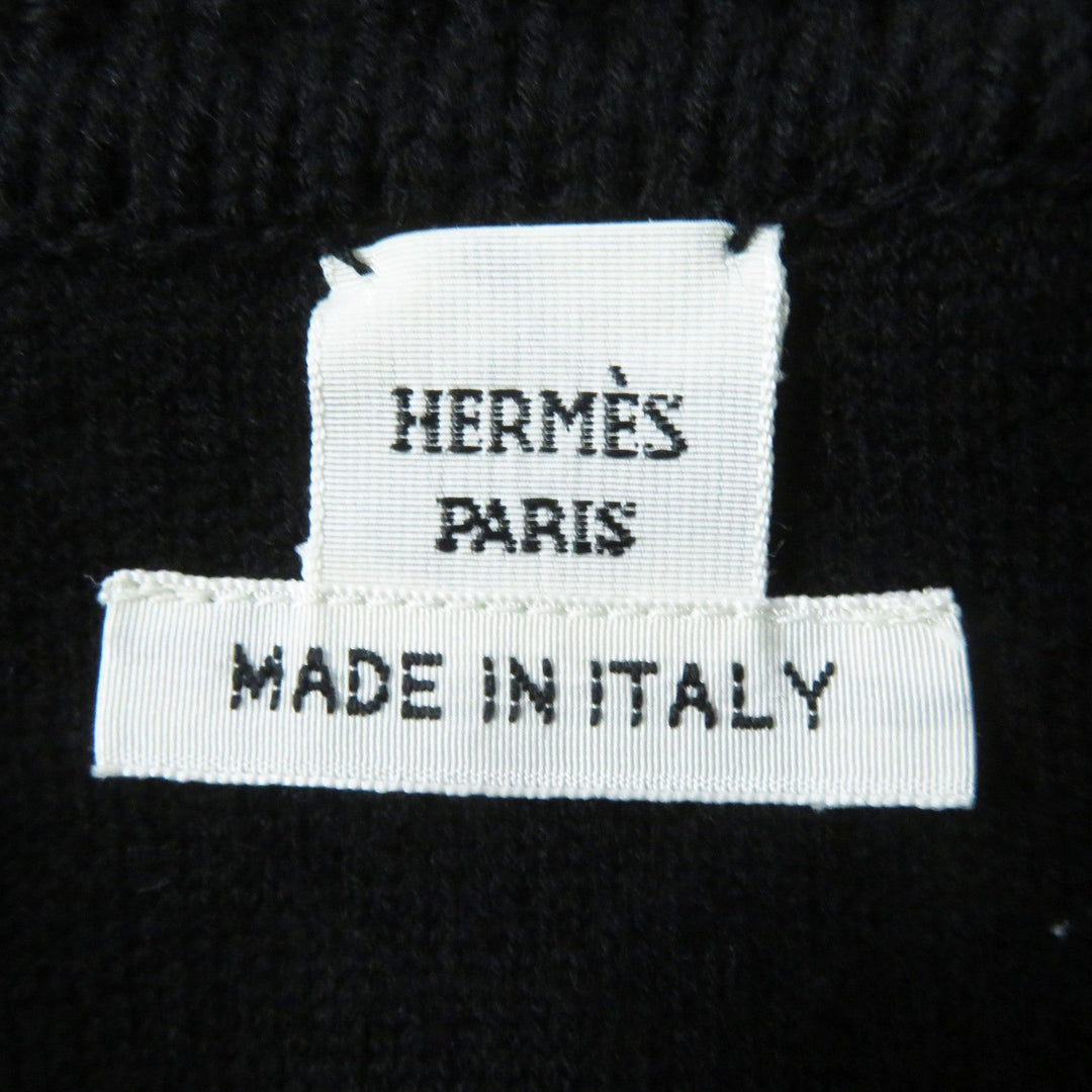 HERMES Blouson 3H2204D2 Main: 88% wool, Main: 10% cashmere, Main: 2% polyurethane, Part: 88% wool, Part: 10% cashmere Black Grey/Black Women 34 Used Authentic