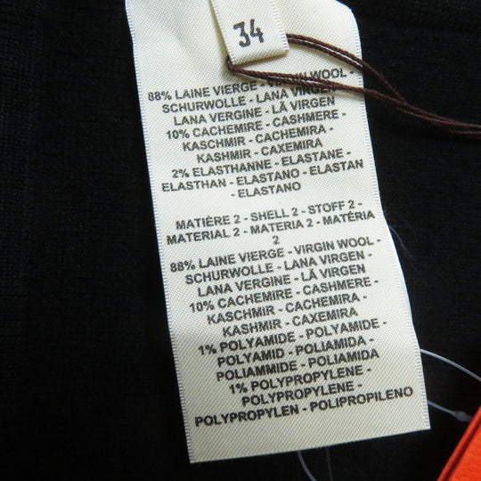 HERMES Blouson 3H2204D2 Main: 88% wool, Main: 10% cashmere, Main: 2% polyurethane, Part: 88% wool, Part: 10% cashmere Black Grey/Black Women 34 Used Authentic