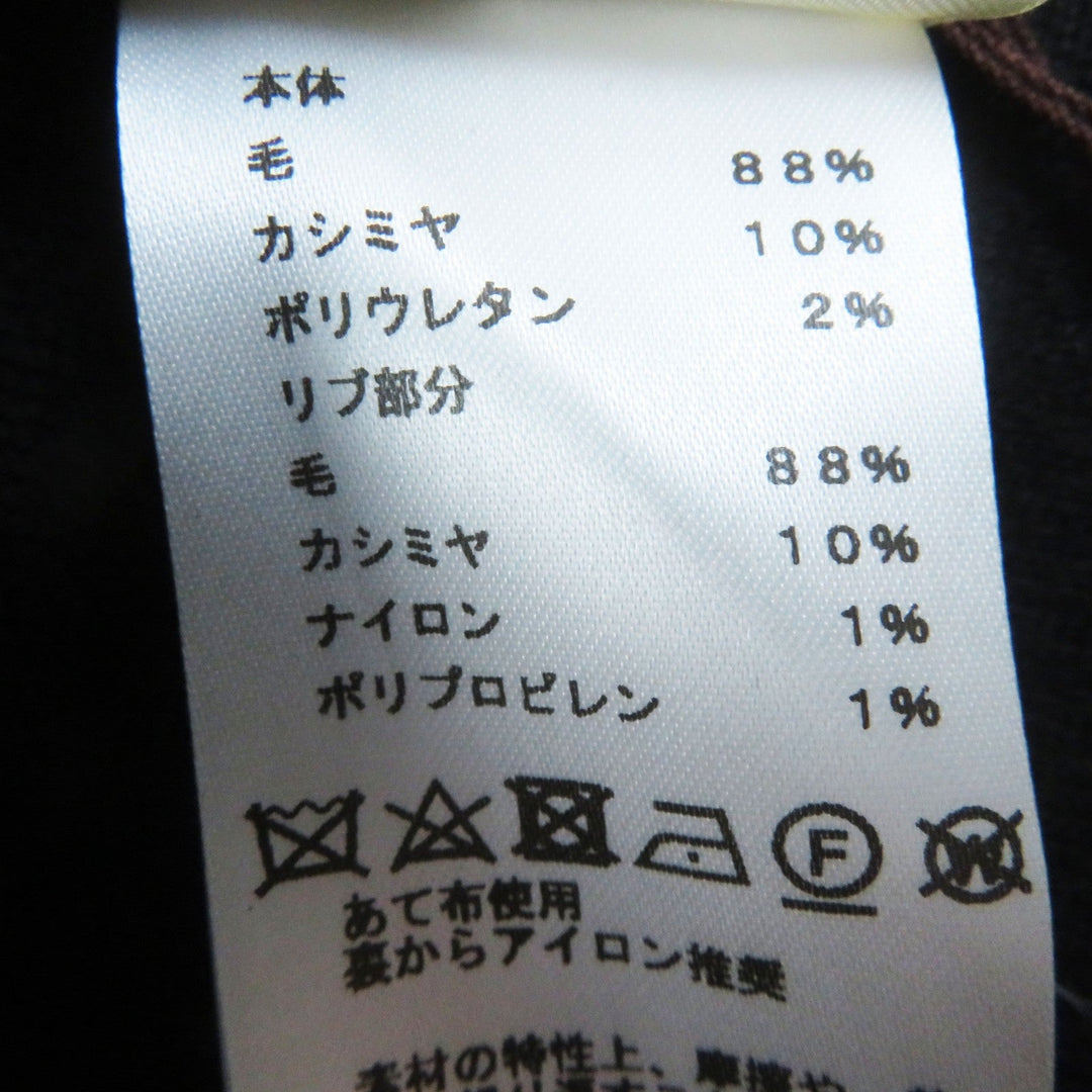 HERMES Blouson 3H2204D2 Main: 88% wool, Main: 10% cashmere, Main: 2% polyurethane, Part: 88% wool, Part: 10% cashmere Black Grey/Black Women 34 Used Authentic