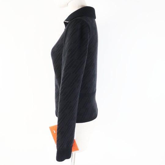 HERMES Blouson 3H2204D2 Main: 88% wool, Main: 10% cashmere, Main: 2% polyurethane, Part: 88% wool, Part: 10% cashmere Black Grey/Black Women 34 Used Authentic