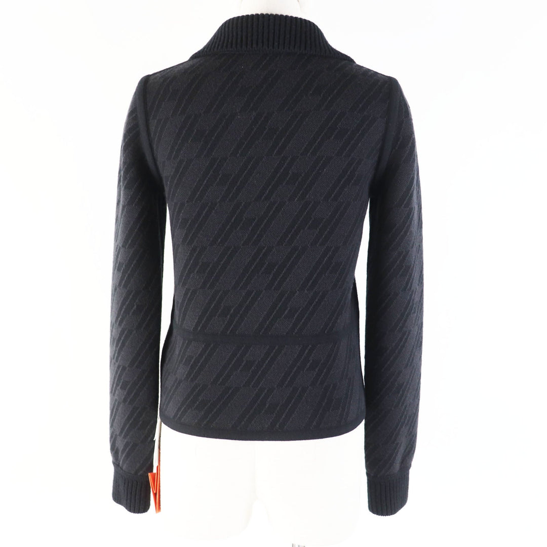 HERMES Blouson 3H2204D2 Main: 88% wool, Main: 10% cashmere, Main: 2% polyurethane, Part: 88% wool, Part: 10% cashmere Black Grey/Black Women 34 Used Authentic